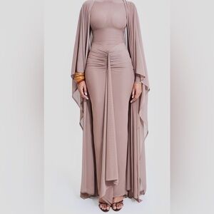 BBXBrand ALUYA mesh draped, cape, burnt sugar one size NWT